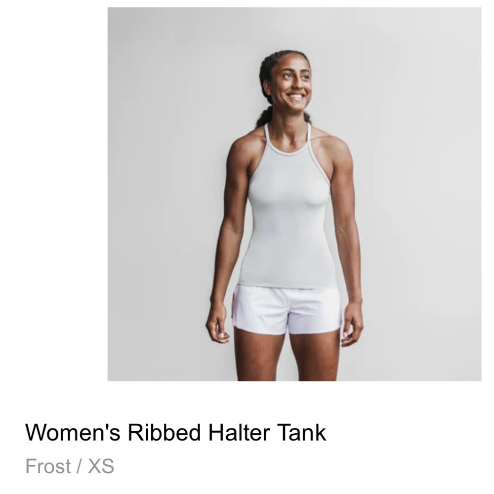 Nobull Ribbed Tank Size XS. NWT. Frost.
